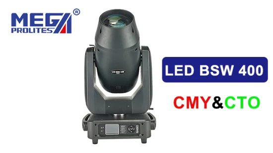 Luz de cabeça móvel profissional de alta potência CMY e CTO 400 W LED Spot Wash 3 em 1